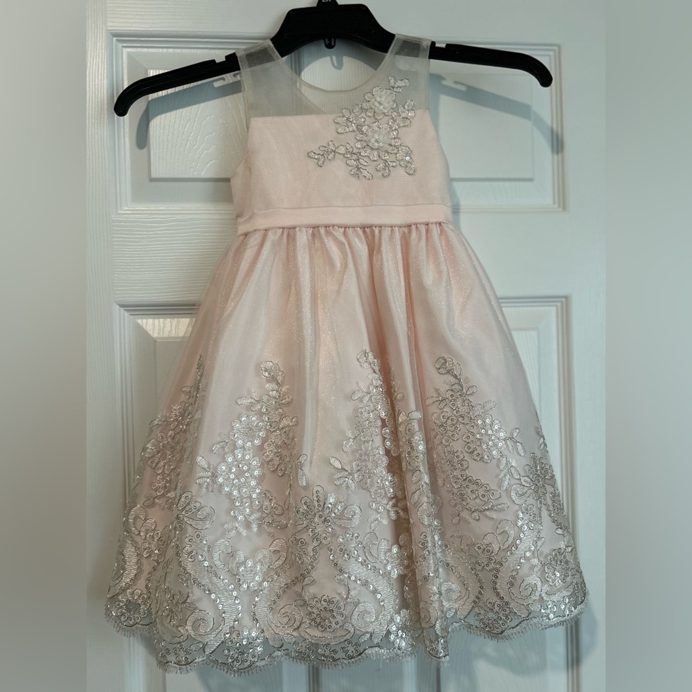 American Princess Pink Dress with Silver Detailing